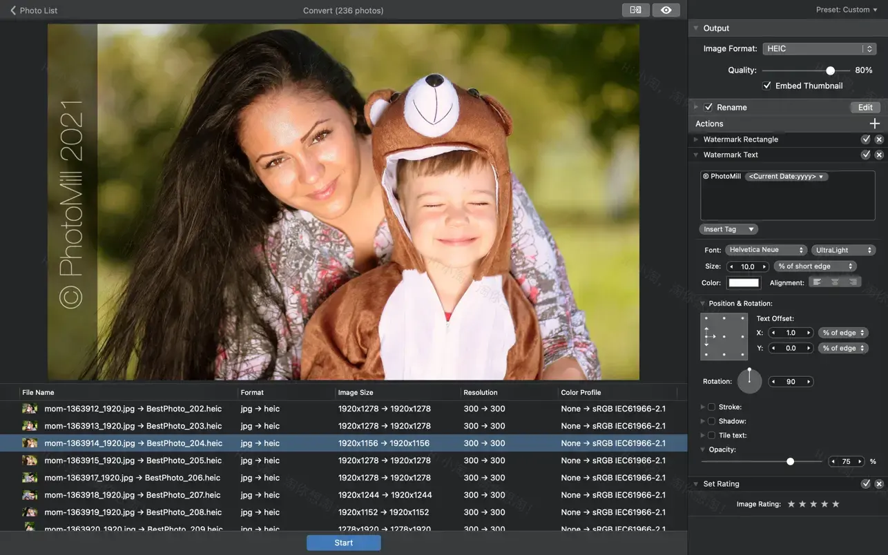 PhotoMill X For Mac v2.8.1图片格式转换修改工具